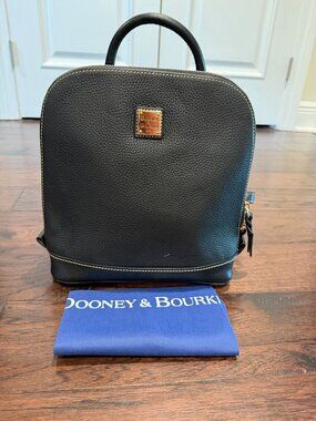 dooney and bourke black leather backpack & Women's Pebble Grain Zip Pod in Caribbean Blue Zipper closure. Dooney & Bourke | Bags